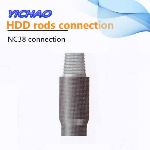 NC38 connection for HDD rig rods