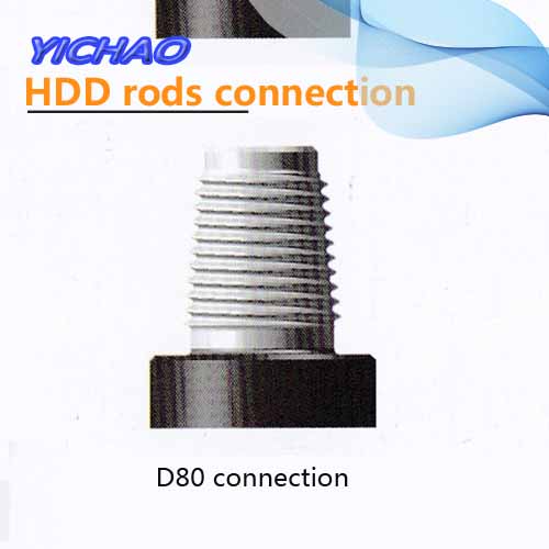 D80 connection for drilling rods