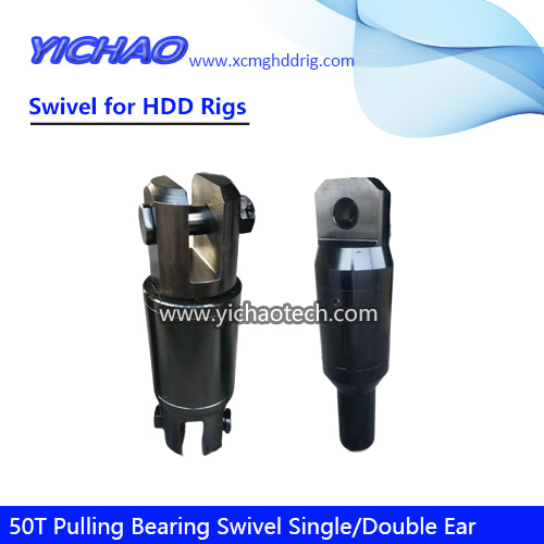 50T Pulling Swivel Double Ear Pin Box Male Female Thread for Underground HDD Drilling Rig