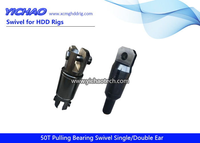 50T Pulling Swivel Double Ear Pin Box Male Female Thread for Underground HDD Drilling Rig