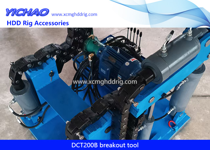 DCT200B Benchtop Hydraulic Power Chain Drilling Rods Pipe Breakout Tool Shackle Staion
